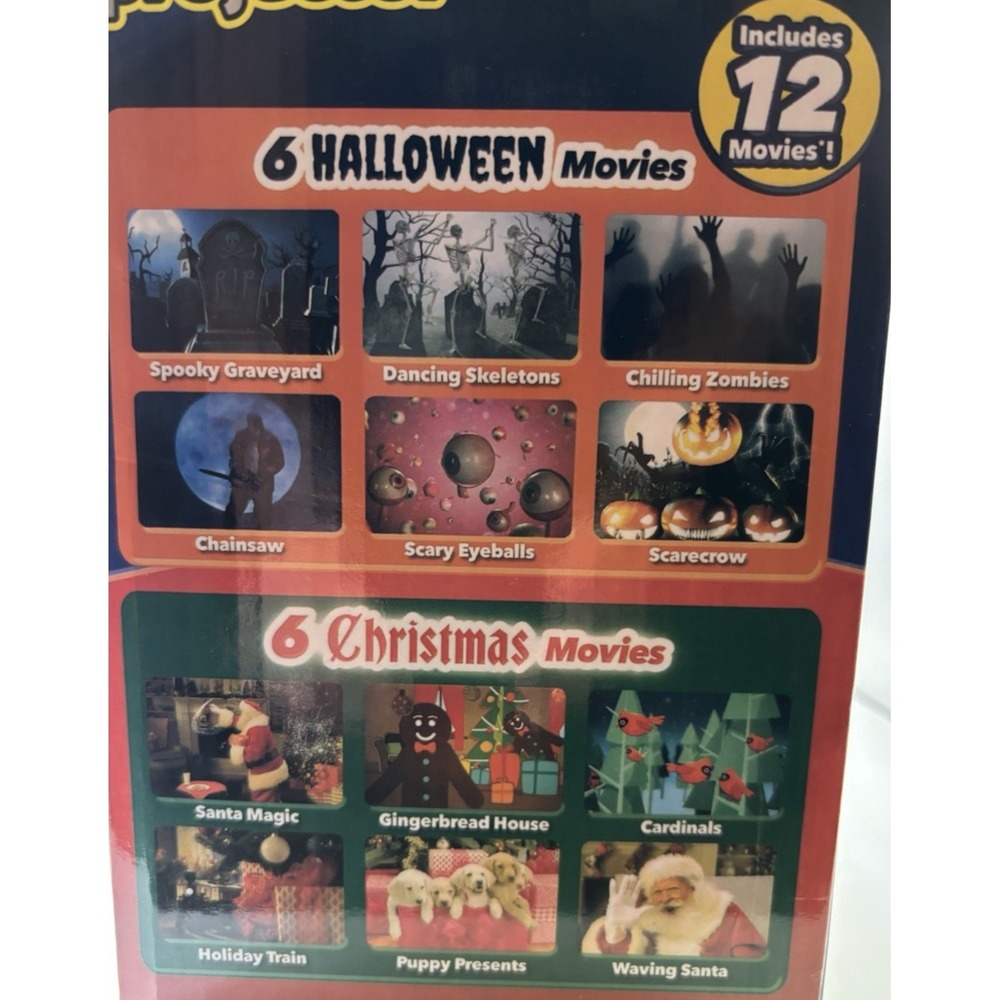 Window Wonderland 12 Christmas & Halloween Movies Window Projector System - Picture 7 of 8